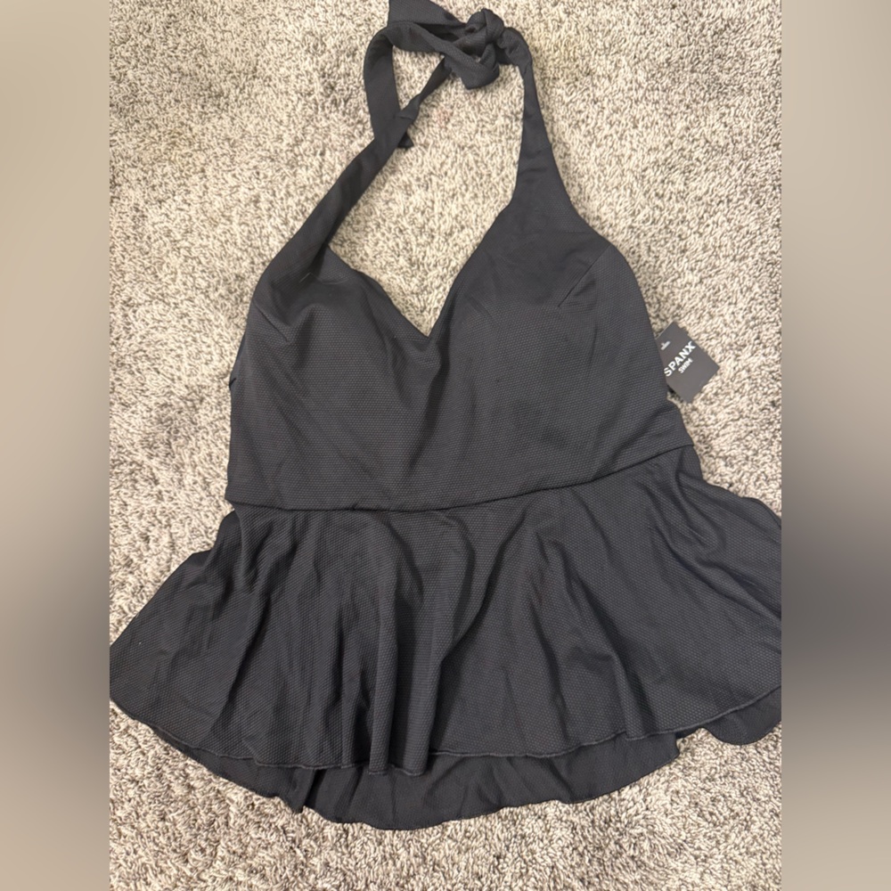 SPANX Black Halter Swim Top